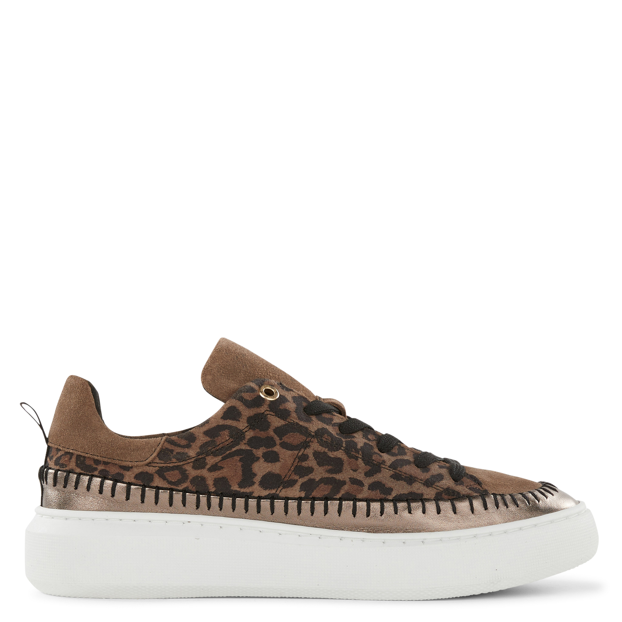 FLEUR - Basket basses en cuir| Beige