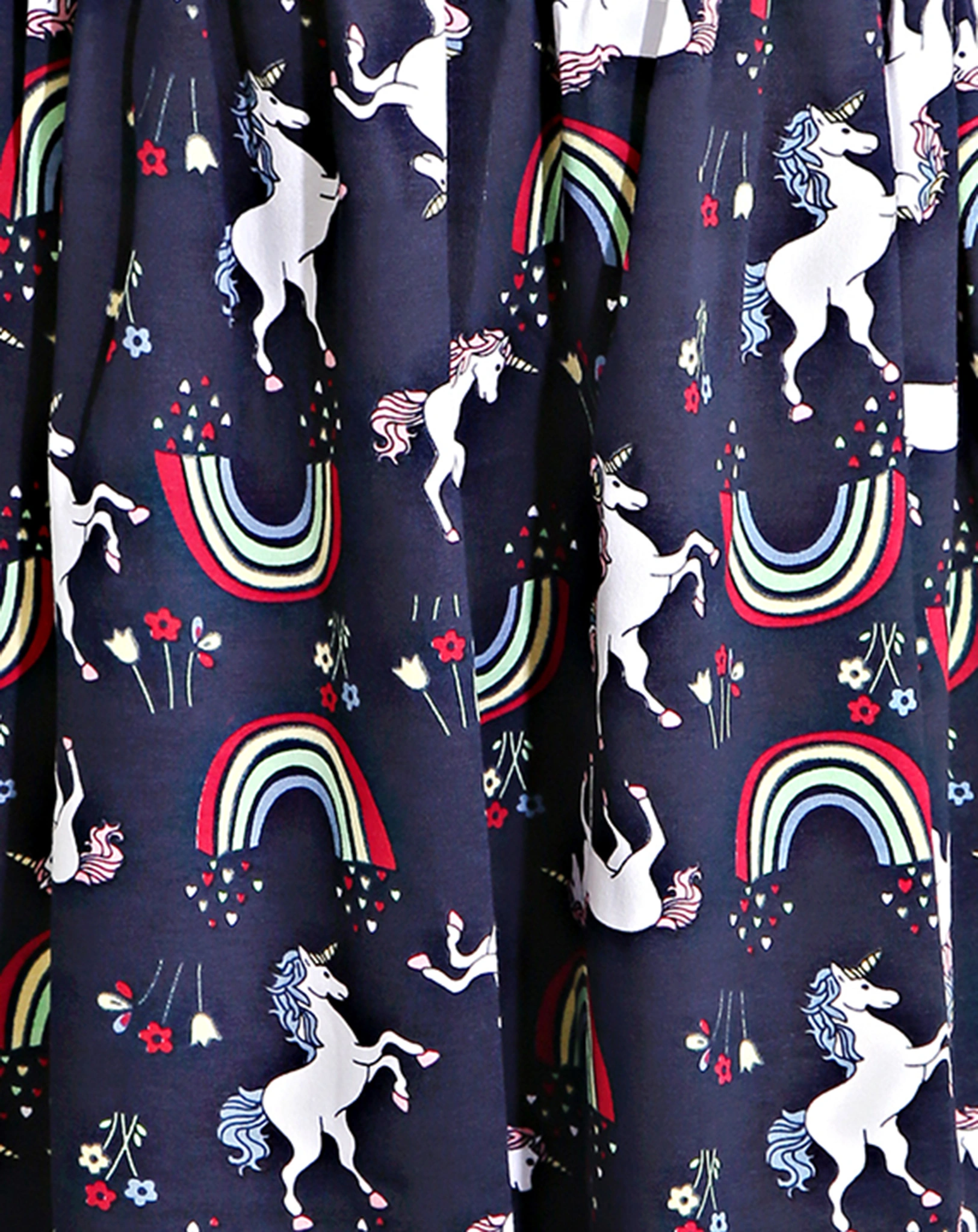 Kleid RAINBOWS & UNICORNS ärmellos mit Haarband in navy