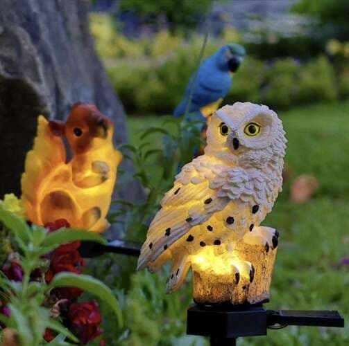 Ugle Hage Lampe - Lampe til Hage – Solcelle