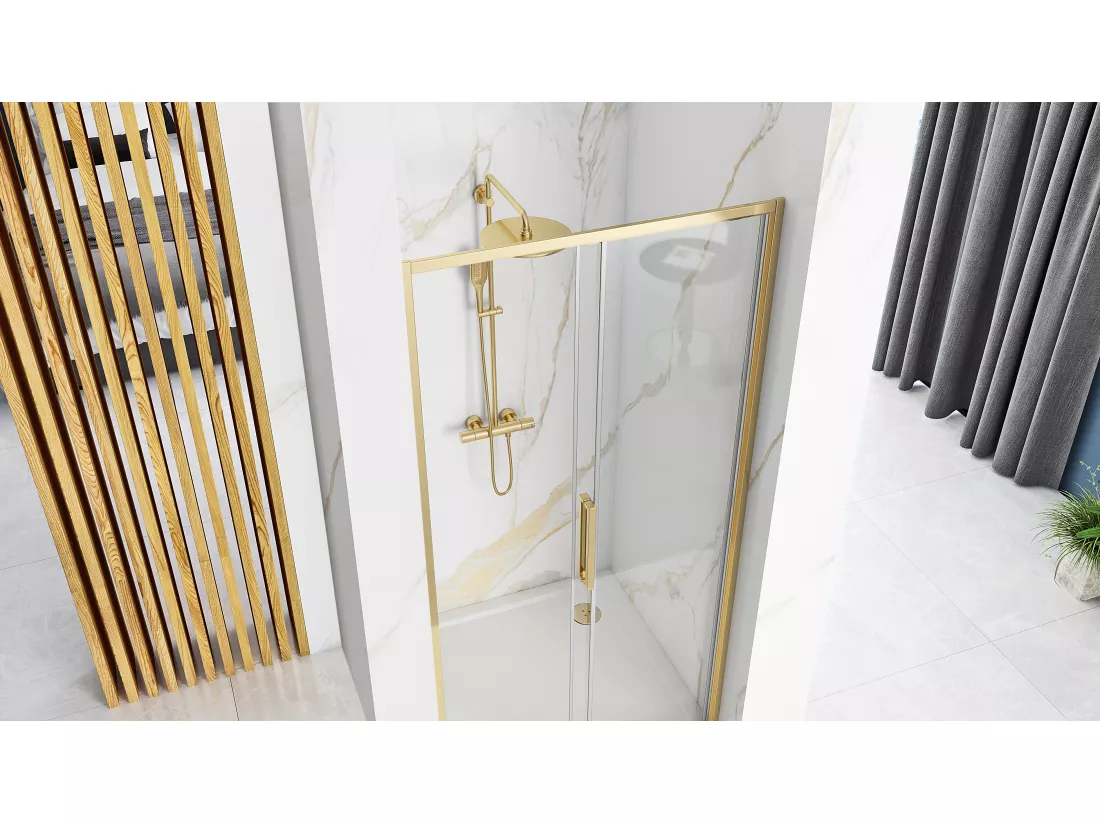 Porte De Douche Coulissante Rea Rapid Slide 100 Gold