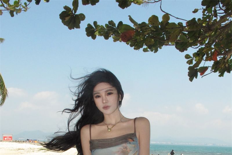 Yuxi - Set: Gestreepte crop top met gerimpeld patroon + lage maxi-kokerrok