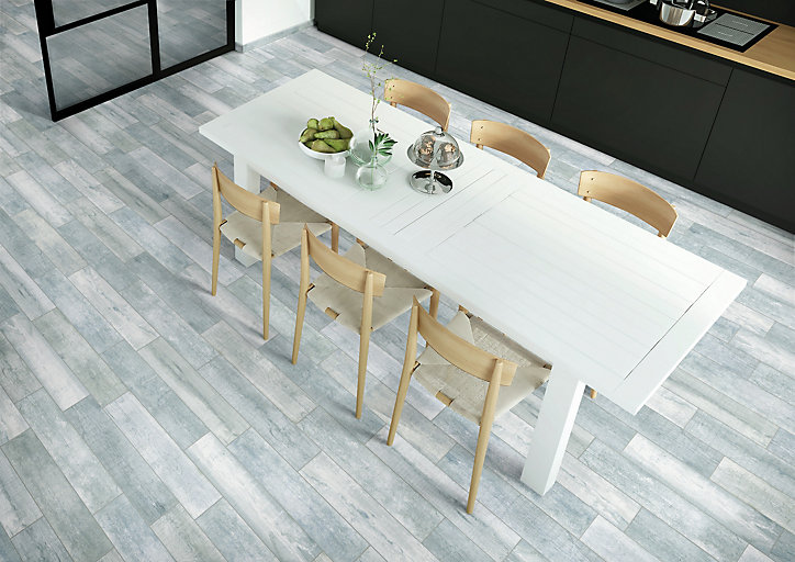 Carrelage sol et mur grès émaillé aspect bois gris 15 x 62 cm + Ep 8 mm Julyo 2 Colli