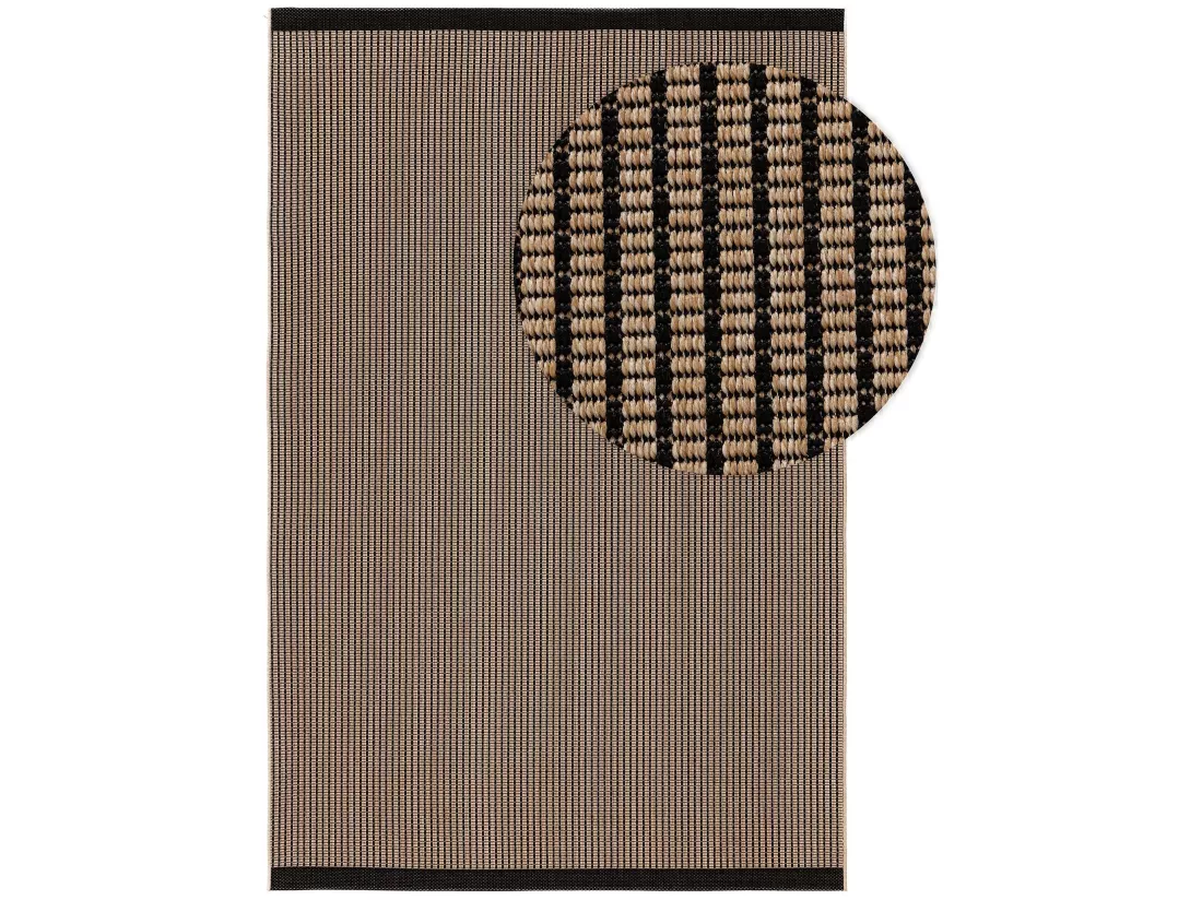Tapis d'extérieur & intérieur Naoto Beige/Noir 160x230 cm