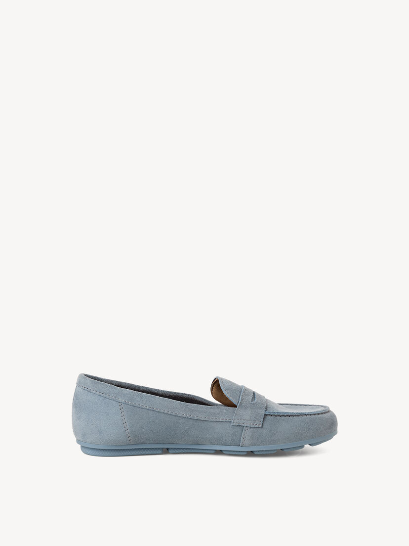 Leren Instappers - blauw