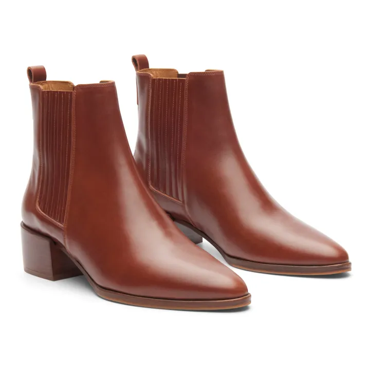 Rivecour Bottines Cuir N°408 | Cognac