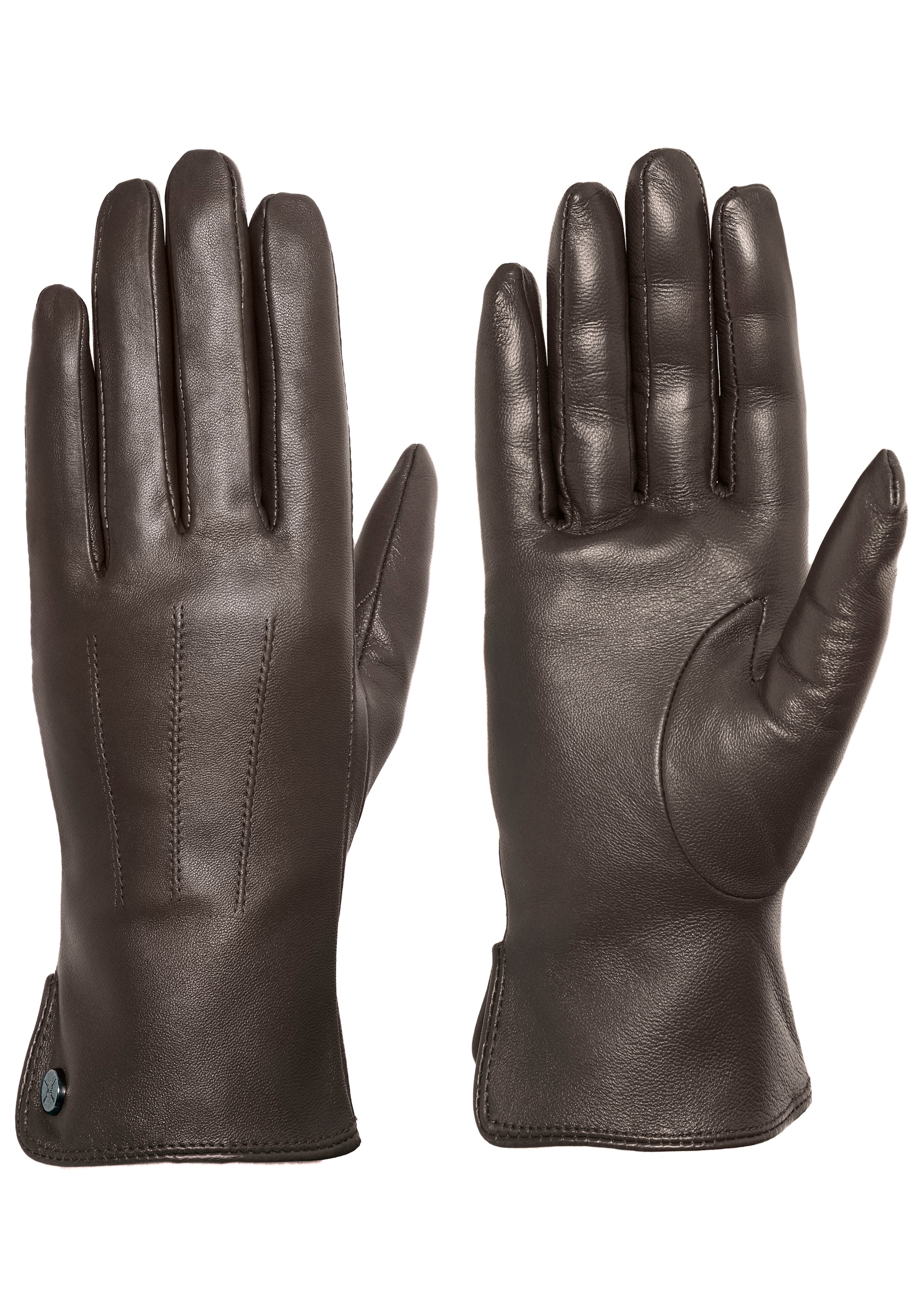 PEARLWOOD Lederhandschuhe , Seitenschlitze für komfortables Anziehen