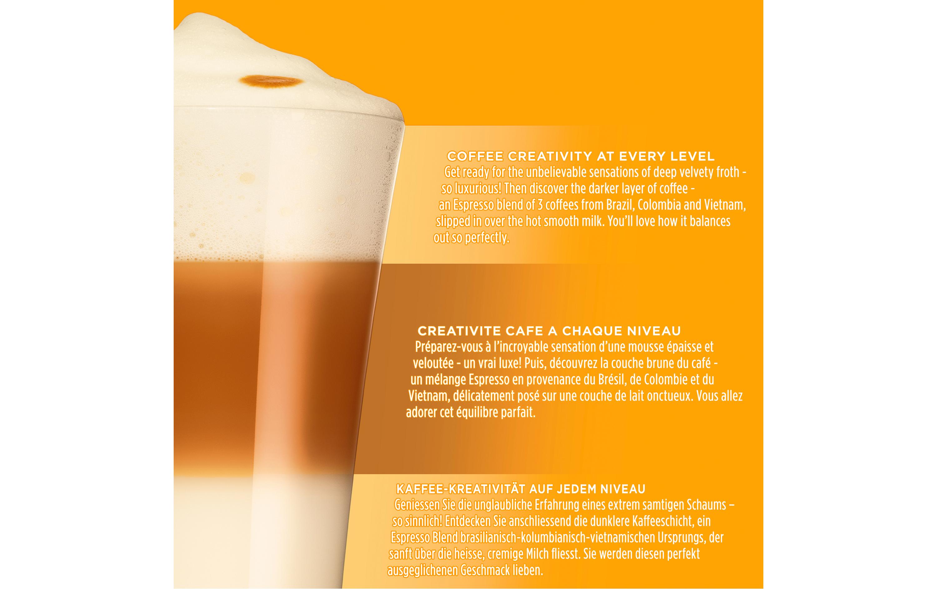 Kaffeekapseln Dolce Gusto Latte Macchiato 15 PortionenPraktische Kaffeeportionen mit Espresso- und Milchkapsel