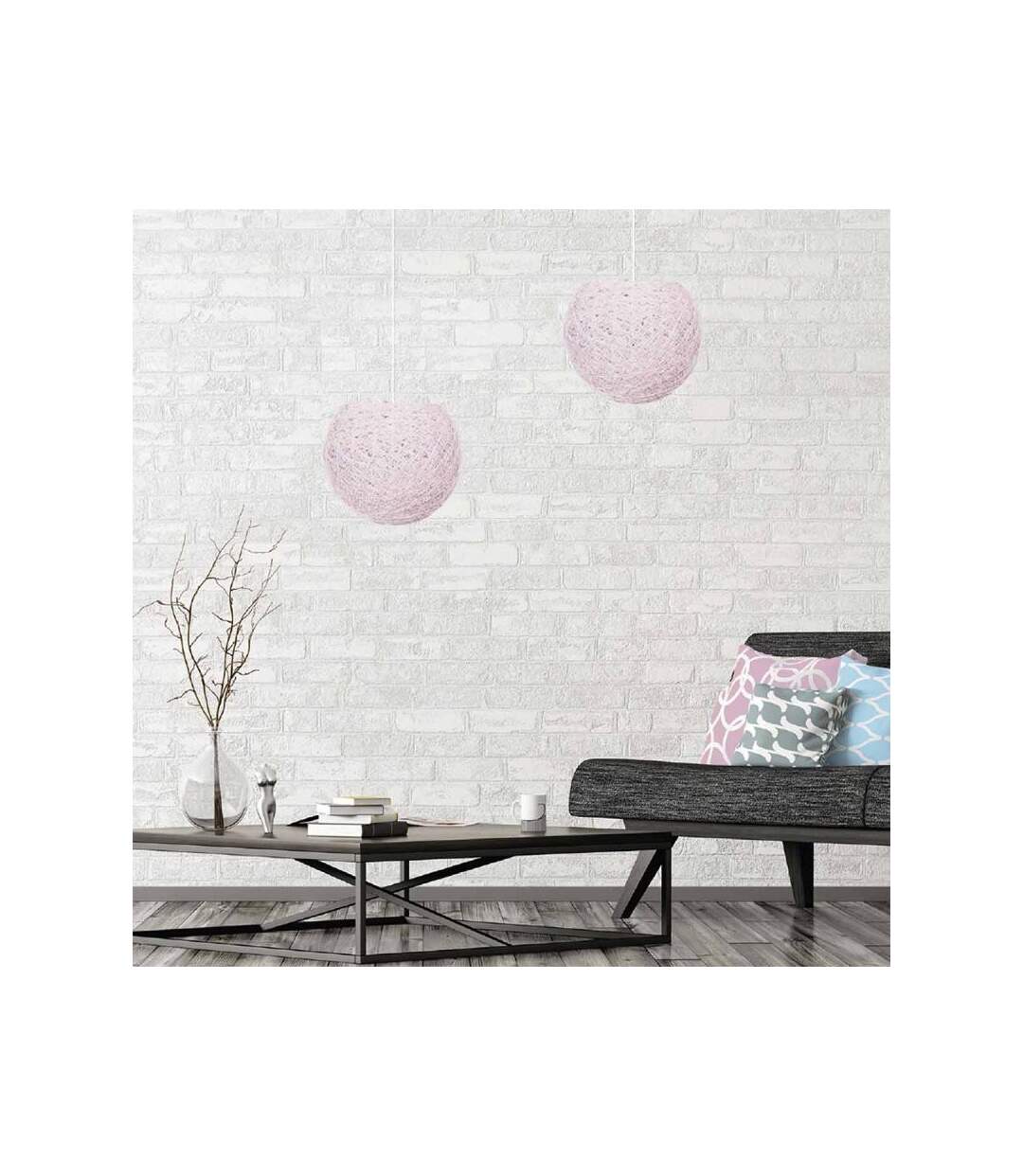 Paris Prix - Abat-jour Intérieur suspension 20cm Rose