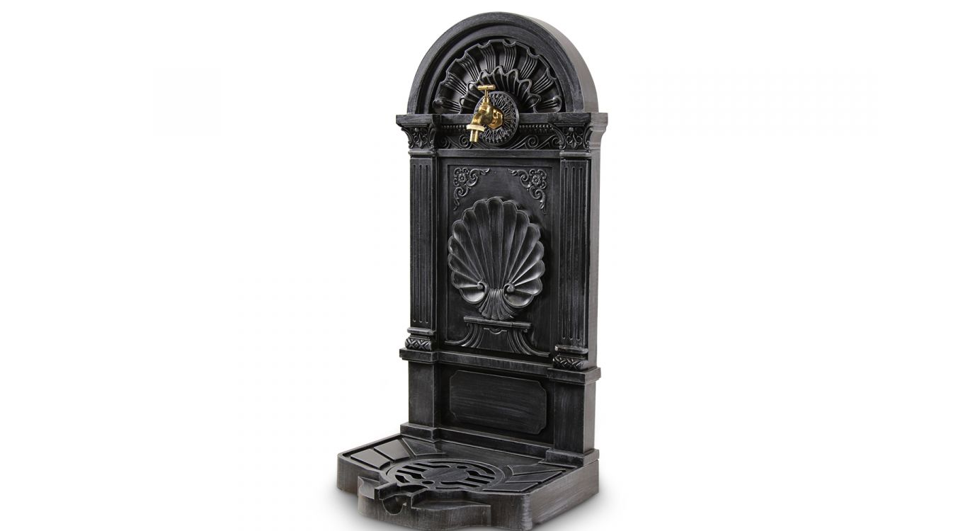 Fontaine de jardin aluminium gris 39x33x82.5cm