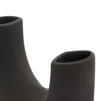 Vaas keramiek zwart 20,5 cm
