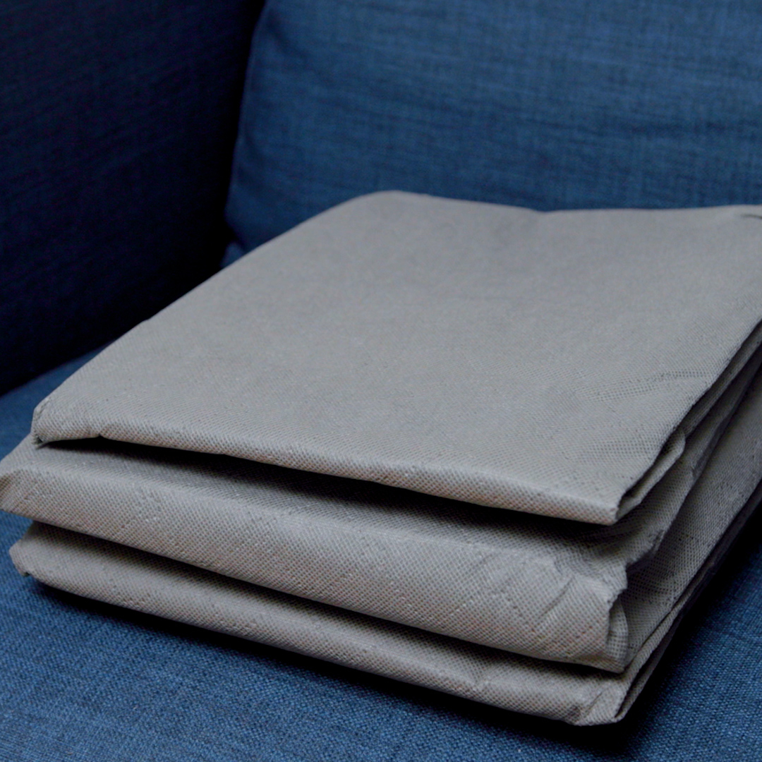 (3er Set) 70x50x30cm Aufbewahrungs Tasche Bettwäsche Organizer Kleider Box - Grau