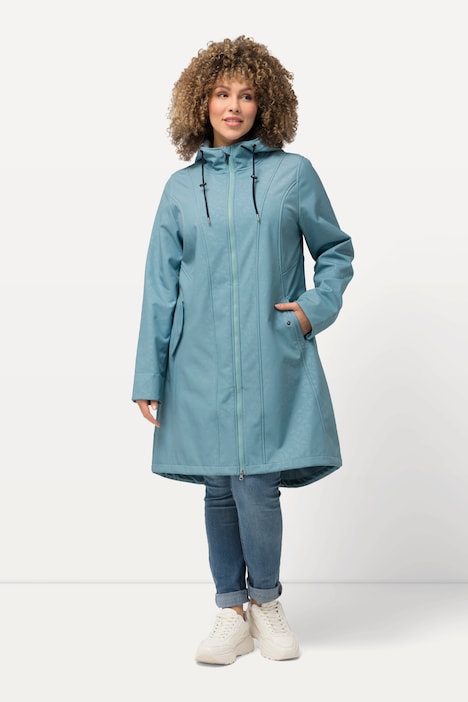 HYPRAR Softshell-Longjacke, wasserabweisend, Kapuze