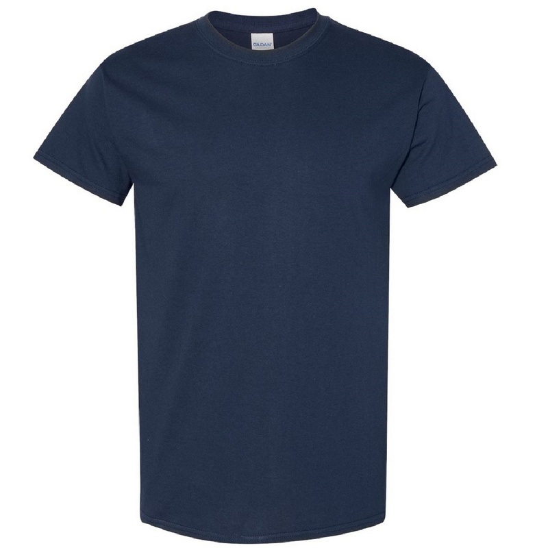 Camiseta básica de manga curta Gildan Heavy Cotton, 100% algodão grosso.