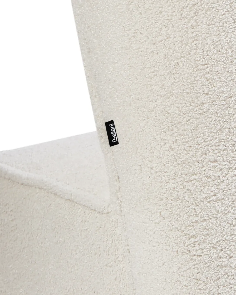 Fauteuil ALVEN Bouclé Gebroken wit