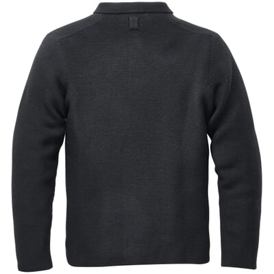 Herren-Strickjacke geknöpft, Schwarz