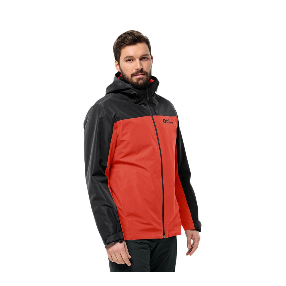 Jack Wolfskin TAUBENBERG 3IN1 - Veste Homme strong red