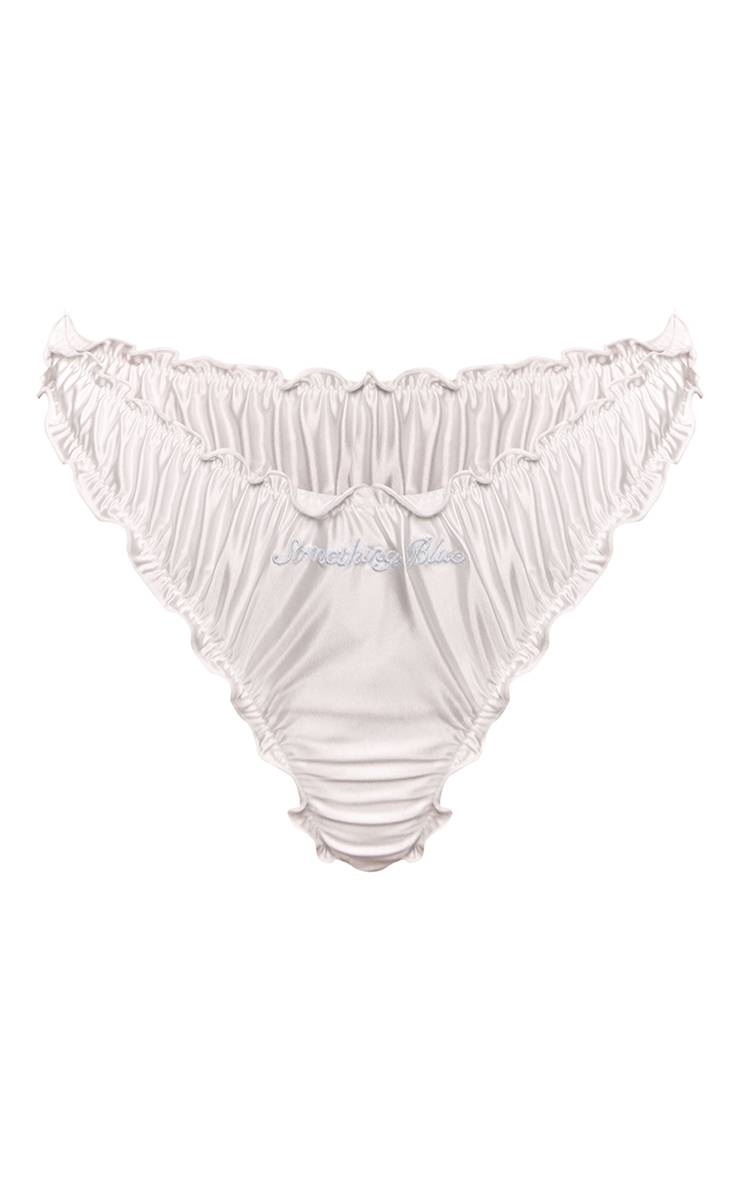 Blanc String À Volants En Satin Brodé Something Blue