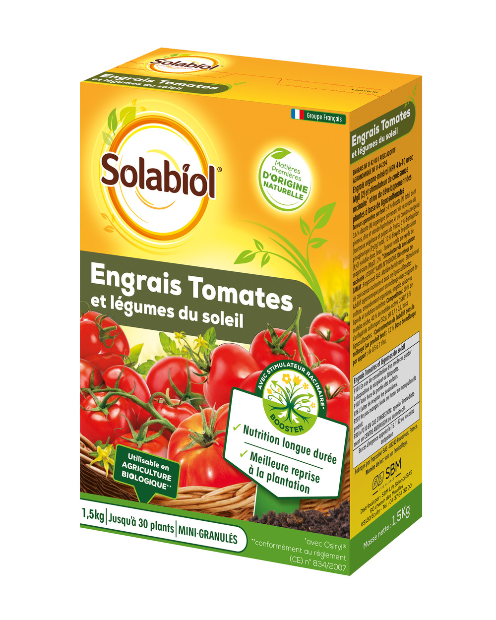 Sotomy15 | engrais tomates légumes et fruits | 1,5 kg | avec stimulate
