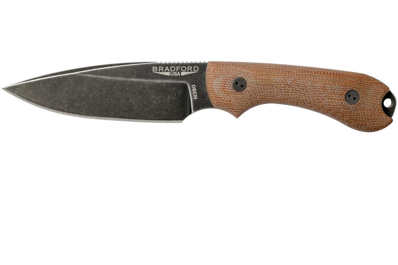Bradford Guardian 3FE, 3D Natural Micarta Guardian 3 M390, Sabre Nimbus, False Edge 3FE-104N