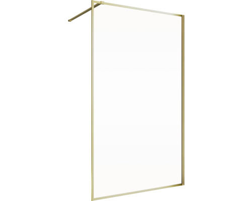 Walk-in SCHULTE Trend 2.0 ExpressPlus 90 cm profiel, mat goud, helder glas met vuilafstotende coating