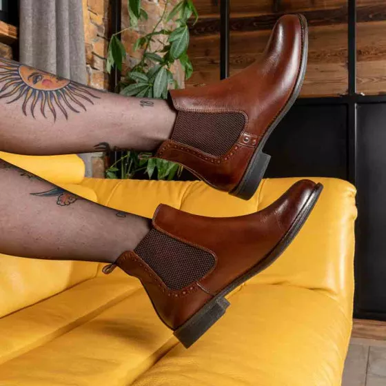 Bottines MARRON MEGIS ELEGANT