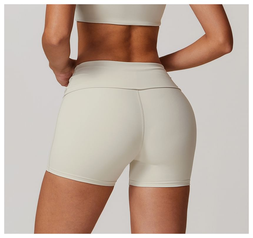 Skinniano - Lage Yoga Shorts met Effen Taille