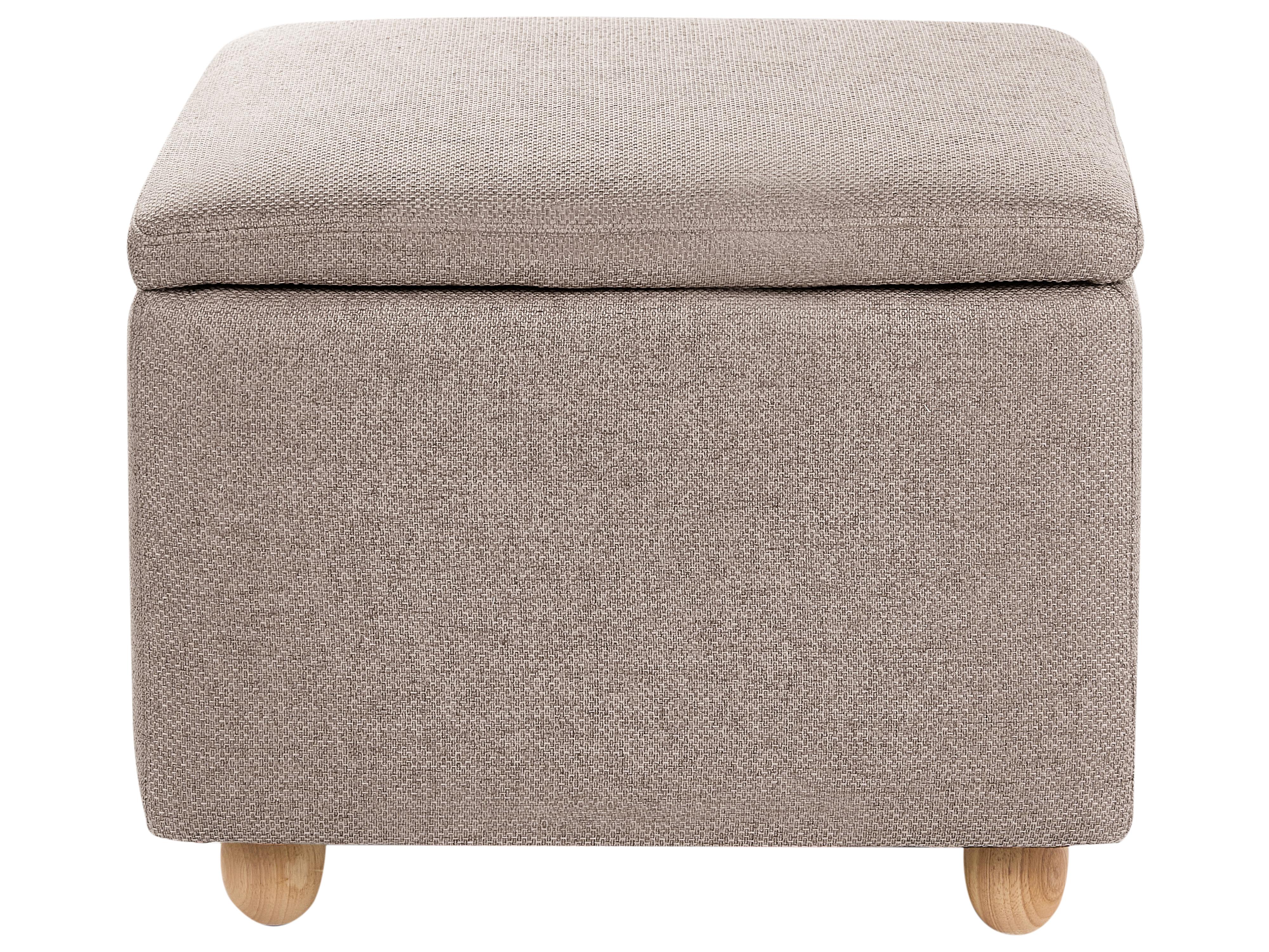Poef met opbergruimte FERNDALE Stof Beige