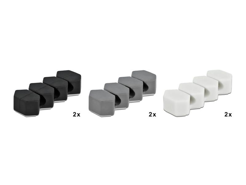 Delock Kabelhalter wabenförmig Set, mit 3 Durchführungen 6 Delock Kabelhalter mit 3 Durchführungen wabenförmig Set 6 Stück
