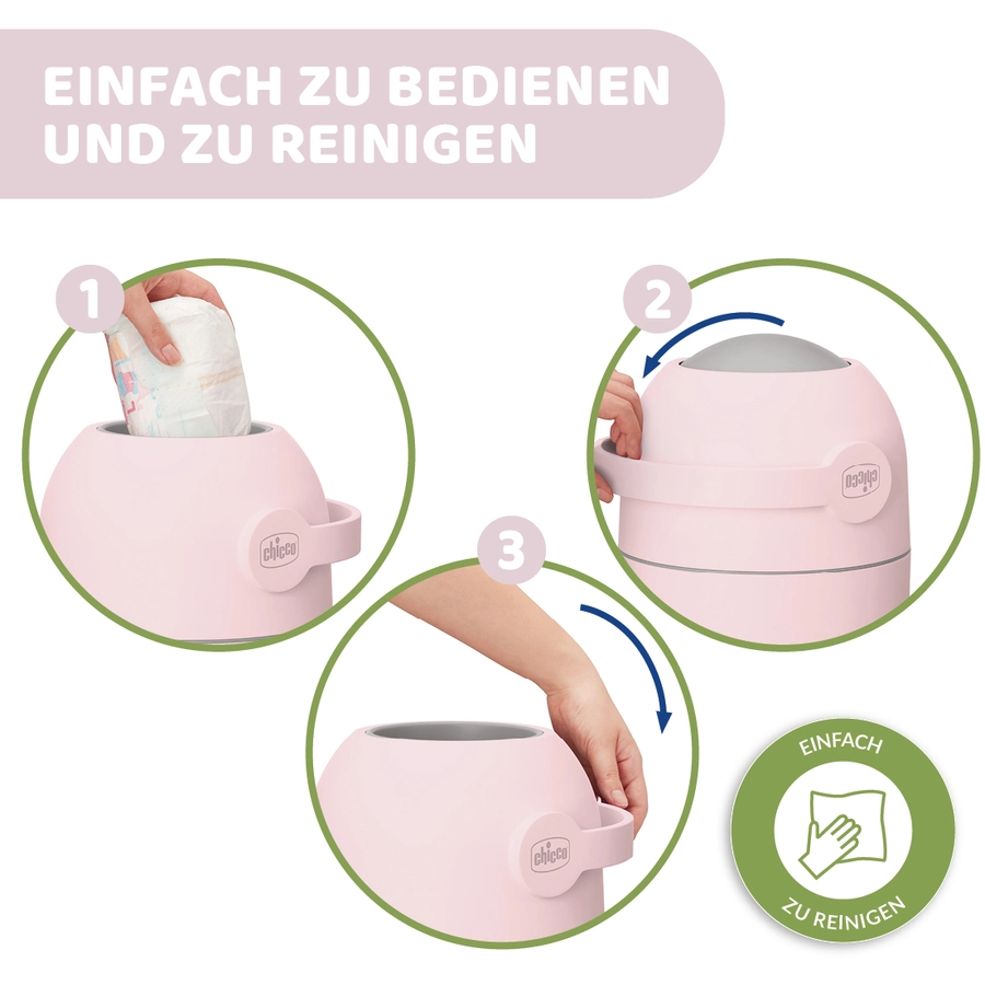 chicco Windeleimer Odour Off pink