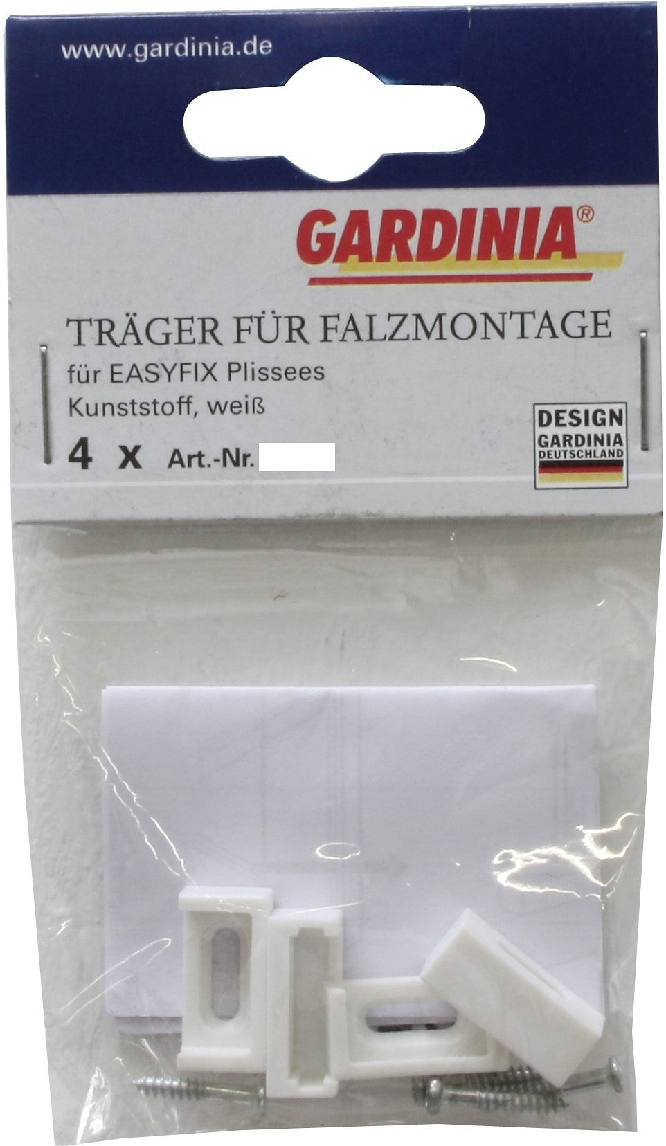 GARDINIA Sichtschutzbefestigungen Zubehör-Set »Träger für Falzmontage« Zubehör Easyfix Plissee