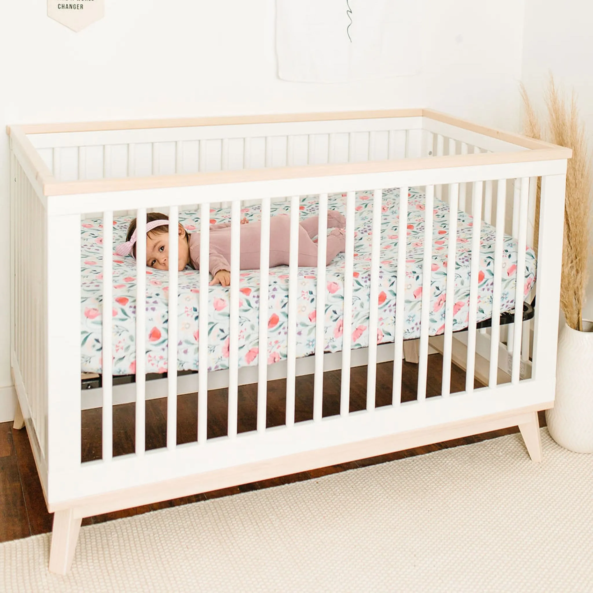 Loulou Lollipop Drap Contour pour Lit de Bébé - Mousseline Bambou Jacinthe