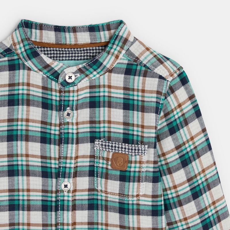 Chemise à carreaux petit col bébé garçon Vert