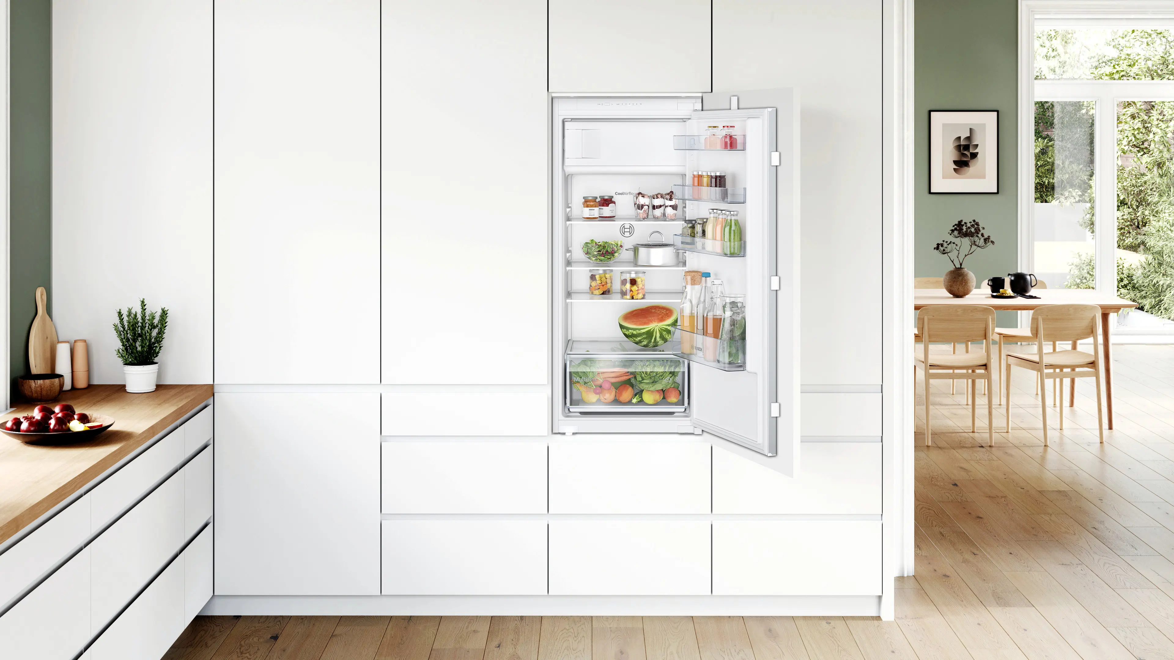 Serie 2 Inbouw koelkast met vriesvak 122.1 x 54.1 cm Sleepdeur