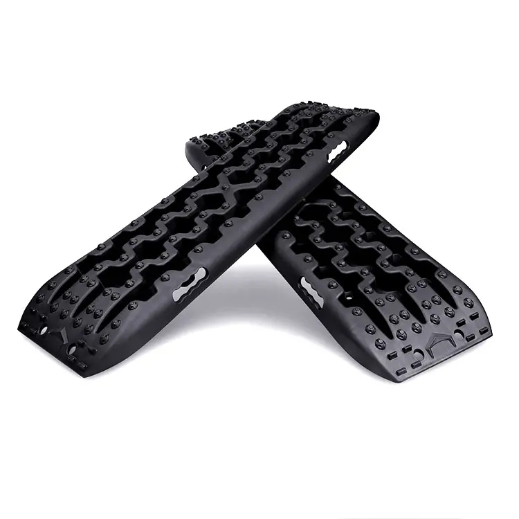 (2er Set) 105x30x6cm Anti-Rutsch Auto Anfahrhilfe Wohnmobil Notfall Traktionsmatte (Schnee / Eis / Schlamm)
