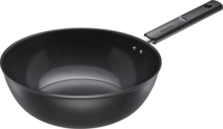 Fiskars HardFace Wok 28 cm/4,5 L Sort