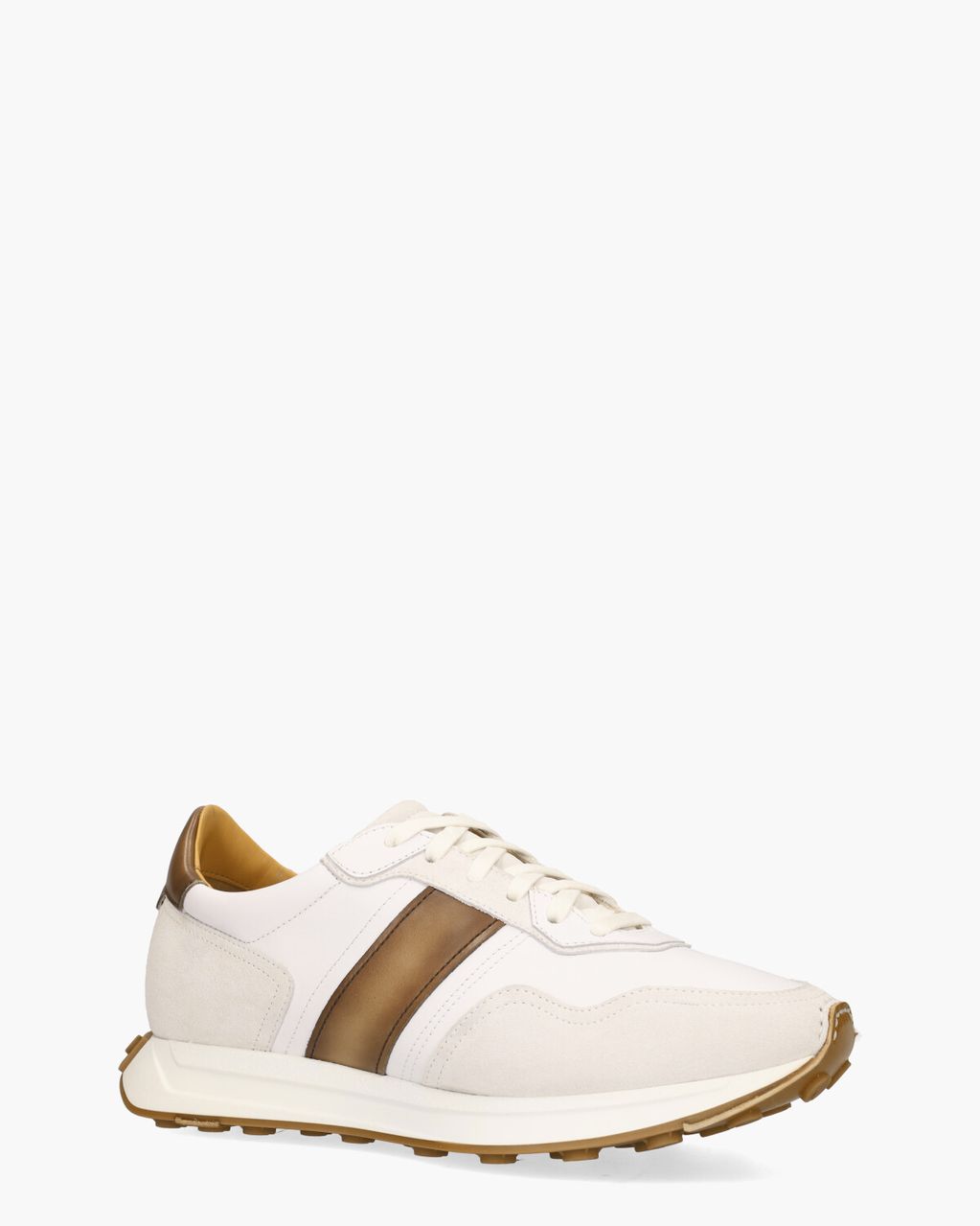 Magnanni 25361 Wit/Cognac Herensneakers