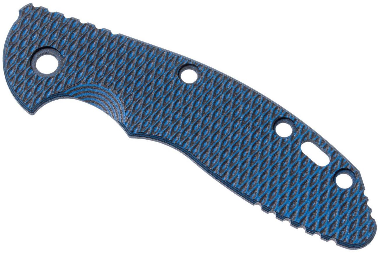 Rick Hinderer XM-18 3,5” greepschaal, Blue Black G10