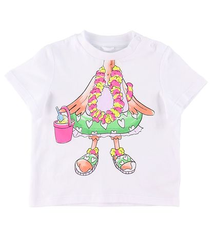Stella McCartney Kids T-Shirt - Weiß m. Flamingo