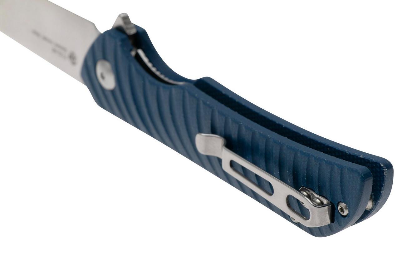 Ruike P122-ME Satin 14C28N, Blue Micarta, zakmes