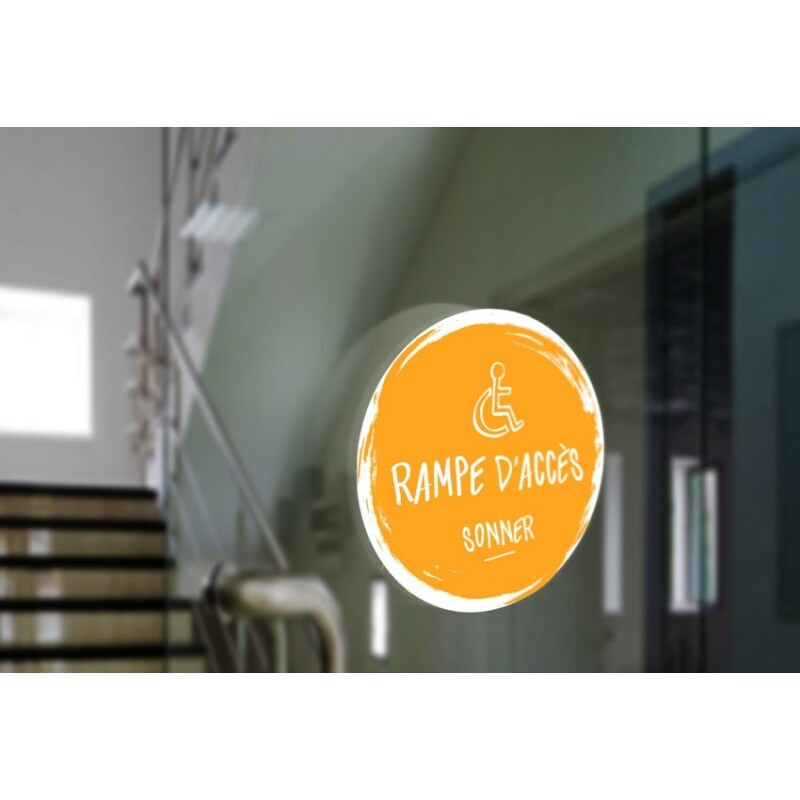 Adhésif design pour carillon d'appel - Orange