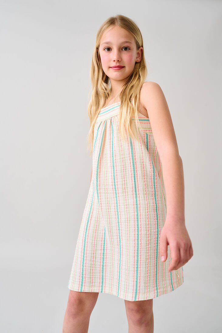 MY LITTLE COZMO beige my little cozmo midi jurk donnak218