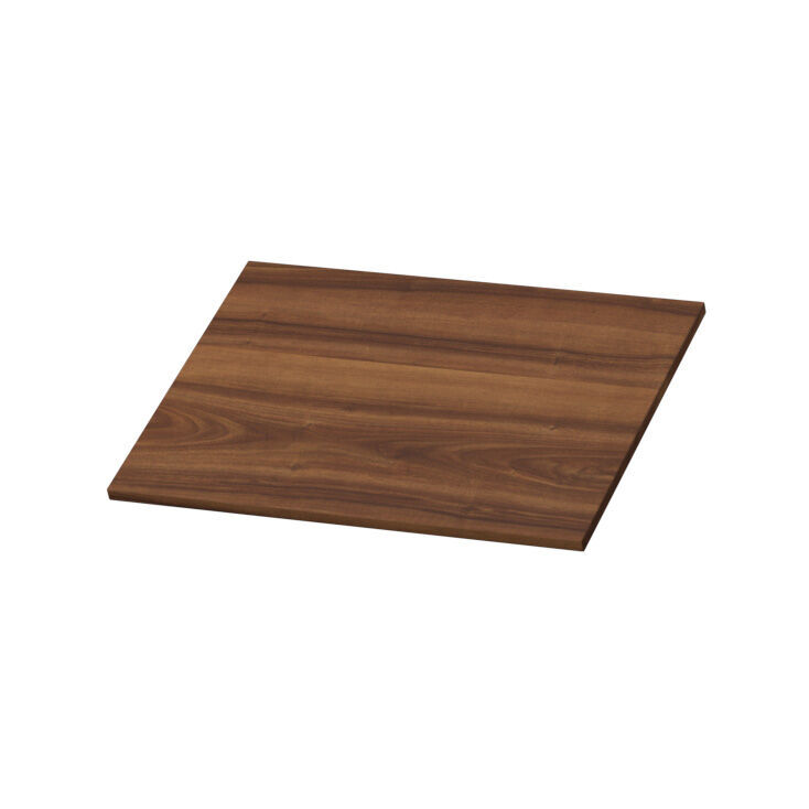Fontana Bano toiletmeubel ribbelfront walnoot 40x22cm met mat zwarte waskom