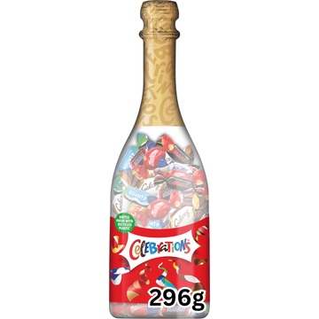 Celebrations Fles chocolaatjes mix cadeauverpakking 296g