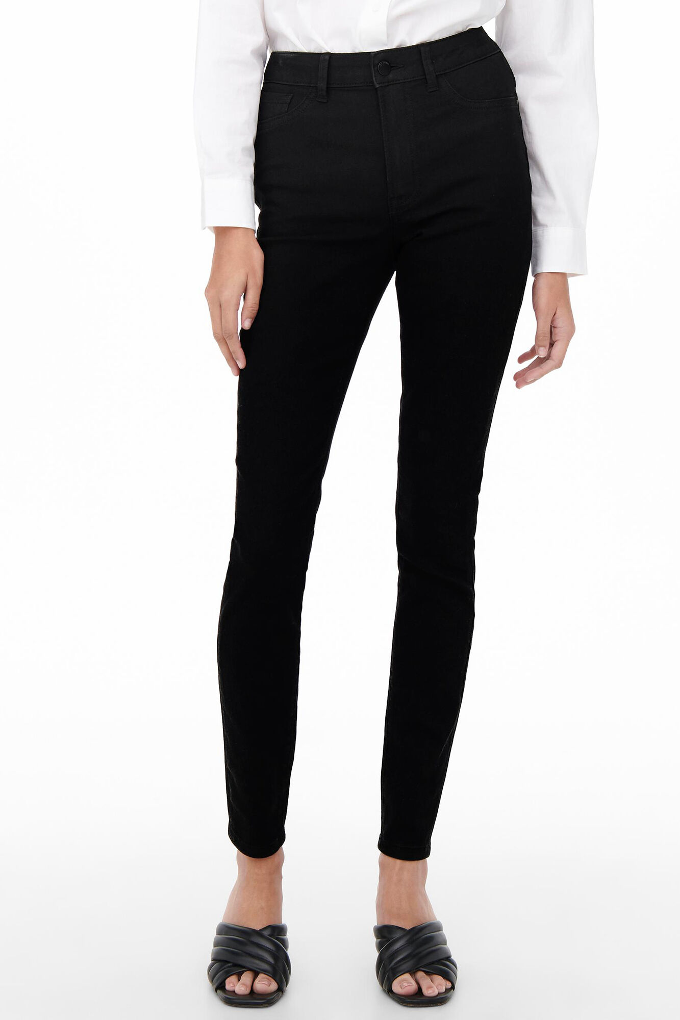 Calça jeans skinny de cintura alta