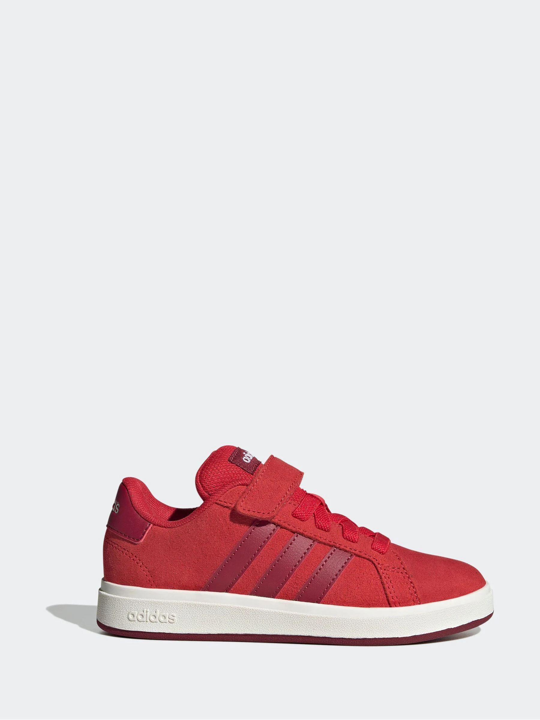 Rood - adidas Grand Court 00suède kindersneakers met elastische veters