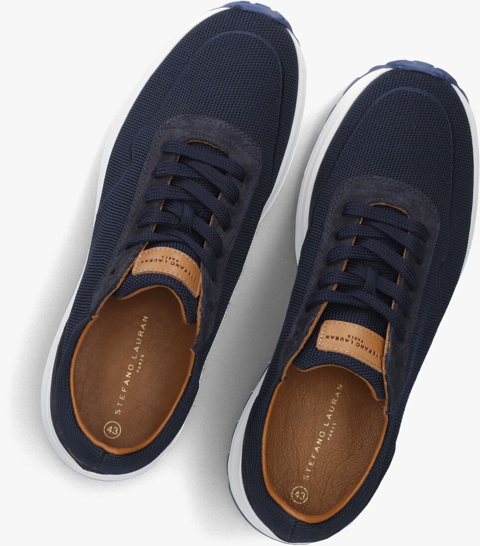 blauwe stefano lauran lage sneakers lj2505
