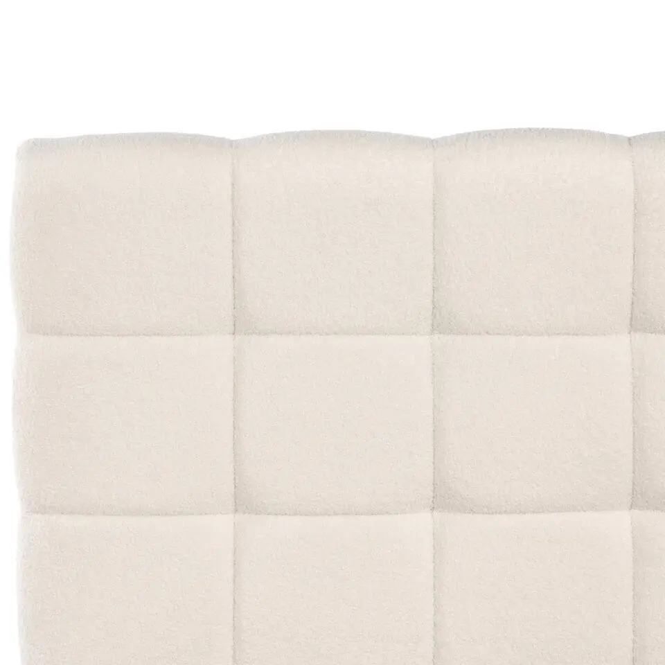 CRESSAT - Tweepersoonsbed - Off-white - 160 x 200 cm - Bouclé