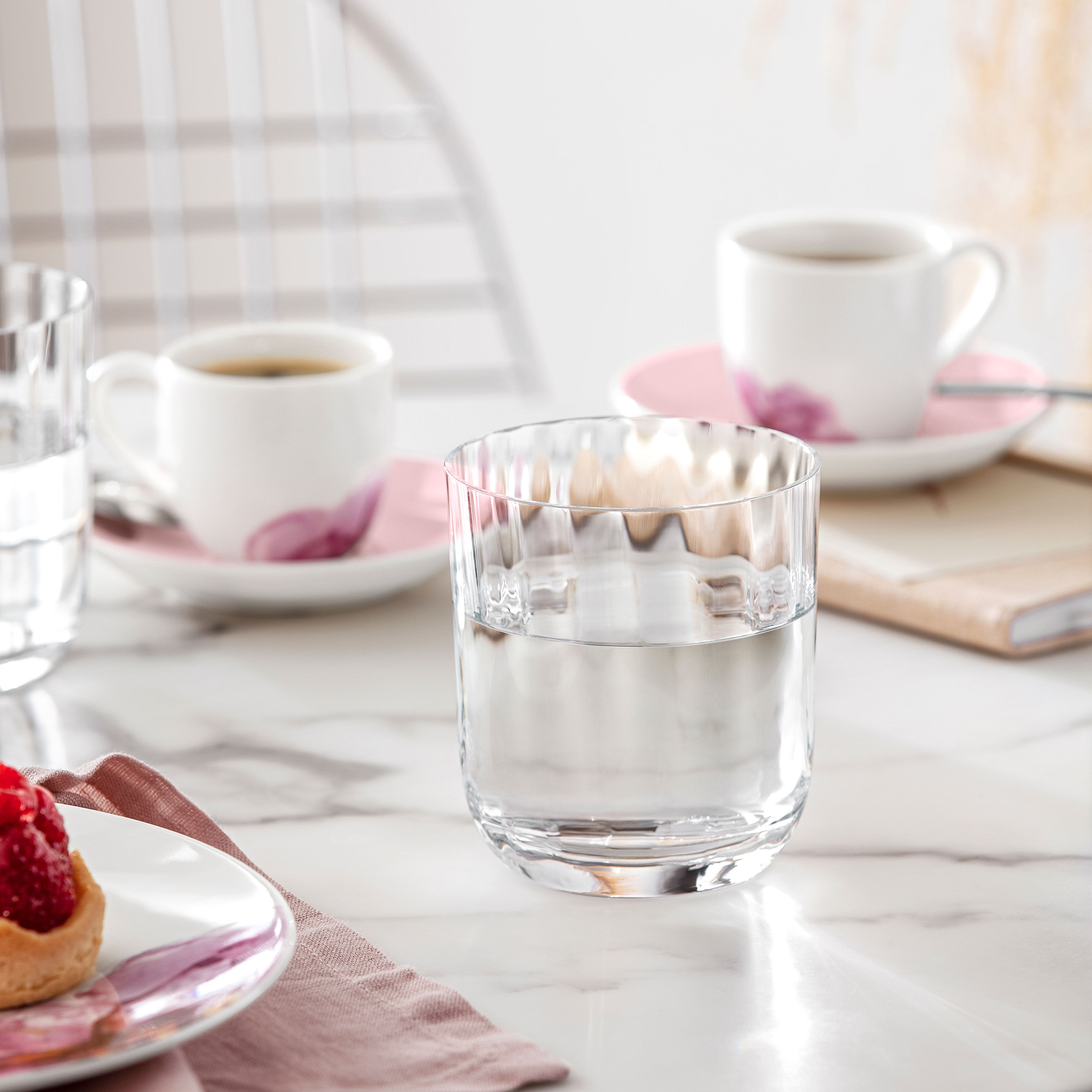 Rose Garden Water glass Clear, 8.5 oz, crystal glass