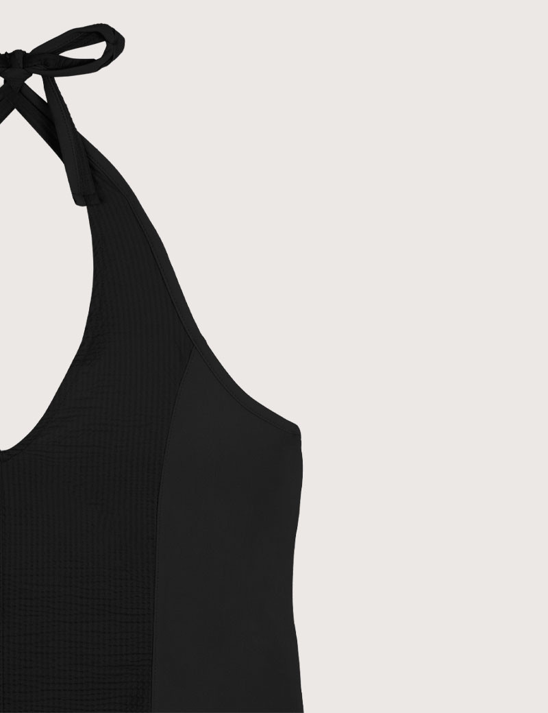 HBT WAFFLE  | MILEY TOP DOS NU NOIR