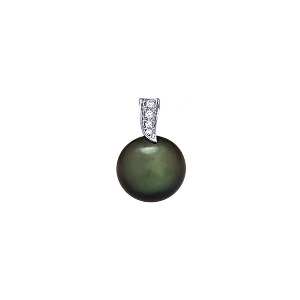Pendentif Brillaxis perle de tahiti diamants or 18k